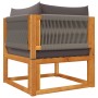 Gartensofagarnitur mit 4-teiligen Kissen aus massivem Akazienholz. von , Outdoor-Sofas - Ref: Foro24-3278824, Preis: 393,40 €...