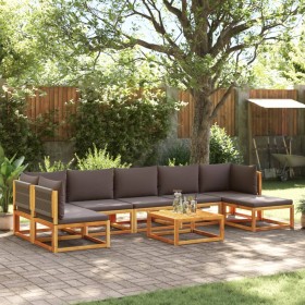 Set de sofás de jardín con cojines 8 pzas madera maciza acacia de , Sofás de exterior - Ref: Foro24-3278845, Precio: 865,99 €...