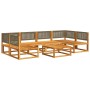 Garden sofa set with 7 pieces, solid acacia wood, and cushions. by , Garden sets - Ref: Foro24-3278909, Price: 765,99 €, Disc...