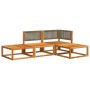 Solid acacia wood garden sofa set with 4 cushions. by , Garden sets - Ref: Foro24-3278893, Price: 387,07 €, Discount: %