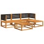 Garden sofa set with 5 pieces, solid acacia wood, and cushions. by , Garden sets - Ref: Foro24-3278872, Price: 521,13 €, Disc...