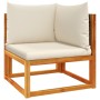 Garden sofa set with 6 pieces, solid acacia wood, and cushions. by , Garden sets - Ref: Foro24-3278887, Price: 594,46 €, Disc...