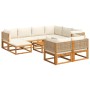 Garden sofa set with 10 pieces, solid acacia wood with cushions. by , Garden sets - Ref: Foro24-3278928, Price: 1,00 €, Disco...