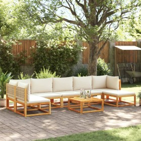 Garden sofa set with 8 pieces, solid acacia wood, and cushions. by , Garden sets - Ref: Foro24-3278937, Price: 843,99 €, Disc...