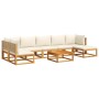 Garden sofa set with 8 pieces, solid acacia wood, and cushions. by , Garden sets - Ref: Foro24-3278937, Price: 843,52 €, Disc...