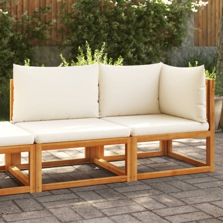 Zweiplätziges Gartensofa mit massiven Akazienholz-Kissen. von , Outdoor-Sofas - Ref: Foro24-4008167, Preis: 255,03 €, Rabatt: %