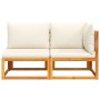 2-seater garden sofa with solid acacia wood cushions by , Outdoor sofas - Ref: Foro24-4008167, Price: 255,03 €, Discount: %