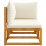 2-seater garden sofa with solid acacia wood cushions by , Outdoor sofas - Ref: Foro24-4008167, Price: 255,03 €, Discount: %