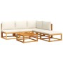 Garden sofa set with 6 pieces, solid acacia wood, and cushions. by , Outdoor sofas - Ref: Foro24-3278864, Price: 613,11 €, Di...