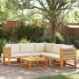 Garden sofa set with 6 pieces, solid acacia wood, and cushions. by , Outdoor sofas - Ref: Foro24-3278851, Price: 711,59 €, Di...