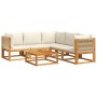 Garden sofa set with 6 pieces, solid acacia wood, and cushions. by , Outdoor sofas - Ref: Foro24-3278851, Price: 711,59 €, Di...