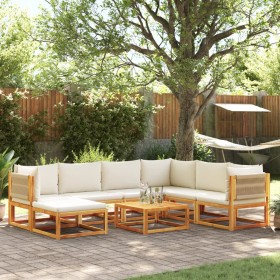 Set de sofás de jardín con cojines 8 pzas madera maciza acacia de , Sofás de exterior - Ref: Foro24-3278858, Precio: 899,99 €...