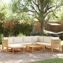 Gartensofagarnitur mit 8-teiligen Kissen aus massivem Akazienholz. von , Outdoor-Sofas - Ref: Foro24-3278858, Preis: 897,55 €...