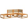 Solid acacia wood garden sofa set with 4 cushions. by , Outdoor sofas - Ref: Foro24-3278847, Price: 396,99 €, Discount: %