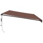 Automatic retractable brown awning 600x350 cm by , Awnings - Ref: Foro24-3215417, Price: 760,99 €, Discount: %