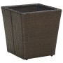 Brauner Couchtisch aus PE-Rattan aus gehärtetem Glas, 41,5 x 41,5 x 44 cm von vidaXL, Gartentische - Ref: Foro24-310558, Prei...