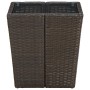 Brauner Couchtisch aus PE-Rattan aus gehärtetem Glas, 41,5 x 41,5 x 44 cm von vidaXL, Gartentische - Ref: Foro24-310558, Prei...