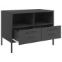 Mueble de TV 2 pzas acero laminado en frío negro 68x39x50,5 cm de , Muebles TV - Ref: Foro24-843043, Precio: 277,99 €, Descue...