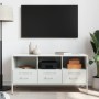 Mueble de TV acero laminado en frío blanco 100,5x39x50,5 cm de , Muebles TV - Ref: Foro24-843041, Precio: 154,75 €, Descuento: %