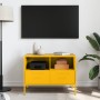 TV stand made of cold-rolled yellow mustard steel, measuring 68x39x50.5 cm. by , TV Furniture - Ref: Foro24-843048, Price: 12...