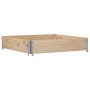 Solid pine wood planter 100x100 cm by , Pots and planters - Ref: Foro24-3295395, Price: 40,63 €, Discount: %