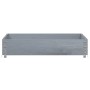 Solid gray pine wood planter 100x100 cm by , Pots and planters - Ref: Foro24-3295397, Price: 40,11 €, Discount: %