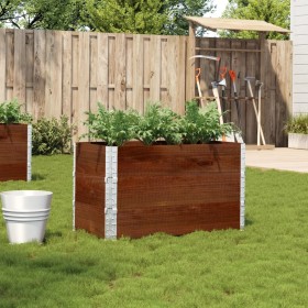 Solid pine wood planter in brown, 100x50 cm by , Pots and planters - Ref: Foro24-3295430, Price: 84,99 €, Discount: %