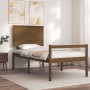 Single bed frame with honey brown wooden headboard by vidaXL, Beds and slatted bases - Ref: Foro24-3195449, Price: 129,99 €, ...