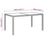 Garden table with tempered glass and beige synthetic rattan, 150x90x75 cm. by vidaXL, Garden tables - Ref: Foro24-310576, Pri...