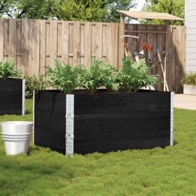 Solid black pine wood planter 120x80 cm by , Pots and planters - Ref: Foro24-3295424, Price: 95,03 €, Discount: %