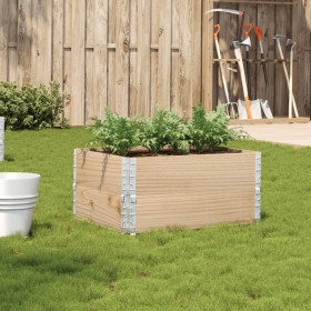 Solid pine wood planter 80x60 cm by , Pots and planters - Ref: Foro24-3295839, Price: 50,83 €, Discount: %