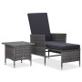 2-piece garden furniture set and gray synthetic rattan cushions by vidaXL, Garden sets - Ref: Foro24-310233, Price: 128,78 €,...