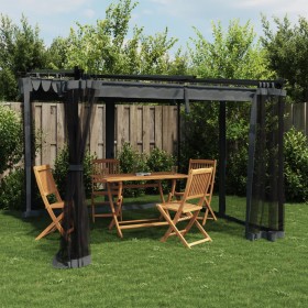 Gazebo with anthracite gray steel mesh walls 3x3 m by , Tents and gazebos - Ref: Foro24-4003909, Price: 354,77 €, Discount: %