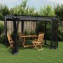 Pavillon mit Wänden aus anthrazitgrauem Stahlgitter 3x3 m. von , Zelte und Pavillons - Ref: Foro24-4003909, Preis: 354,77 €, ...