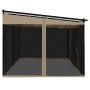 Cenador con paredes de malla acero taupe 6x3 m de , Carpas y cenadores - Ref: Foro24-4003916, Precio: 526,99 €, Descuento: %