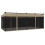 Cenador con paredes de malla acero taupe 6x3 m de , Carpas y cenadores - Ref: Foro24-4003916, Precio: 526,99 €, Descuento: %