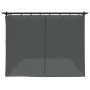 Cenador con cortinas acero gris antracita 6x3 m de , Carpas y cenadores - Ref: Foro24-4003921, Precio: 492,45 €, Descuento: %