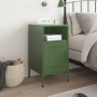 Olive green laminated steel bedside table 36x39x68 cm by , Nightstands - Ref: Foro24-843074, Price: 81,43 €, Discount: %