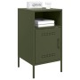 Olive green laminated steel bedside table 36x39x68 cm by , Nightstands - Ref: Foro24-843074, Price: 81,43 €, Discount: %