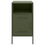 Olive green laminated steel bedside table 36x39x68 cm by , Nightstands - Ref: Foro24-843074, Price: 81,43 €, Discount: %