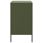 Olive green laminated steel bedside table 36x39x68 cm by , Nightstands - Ref: Foro24-843074, Price: 81,43 €, Discount: %