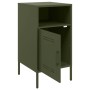 Olive green laminated steel bedside table 36x39x68 cm by , Nightstands - Ref: Foro24-843074, Price: 81,43 €, Discount: %