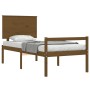 Single bed frame with honey brown wooden headboard by vidaXL, Beds and slatted bases - Ref: Foro24-3195449, Price: 129,99 €, ...