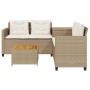 L-shaped garden sofa with table and beige PE rattan cushions by , Garden sets - Ref: Foro24-369038, Price: 375,15 €, Discount: %