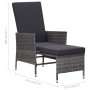 2-piece garden furniture set and gray synthetic rattan cushions by vidaXL, Garden sets - Ref: Foro24-310233, Price: 128,78 €,...