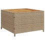 L-shaped garden sofa with table and beige PE rattan cushions by , Garden sets - Ref: Foro24-369038, Price: 375,15 €, Discount: %