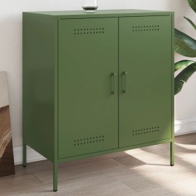 Aparador de acero verde oliva 68x39x79 cm de , Aparadores - Ref: Foro24-842980, Precio: 137,38 €, Descuento: %