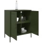 Aparador de acero verde oliva 68x39x79 cm de , Aparadores - Ref: Foro24-842980, Precio: 141,67 €, Descuento: %