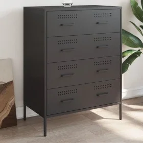 Aparador de acero negro 68x39x89 cm de , Aparadores - Ref: Foro24-842982, Precio: 145,59 €, Descuento: %