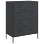 Black steel sideboard 68x39x89 cm by , Sideboards - Ref: Foro24-842982, Price: 246,99 €, Discount: %